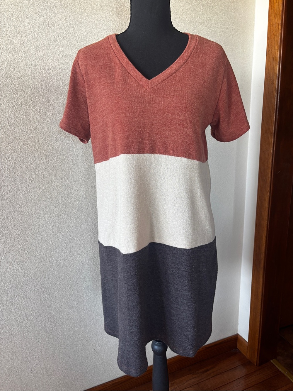 Women's Entro Colorblock V-Neck dress size large